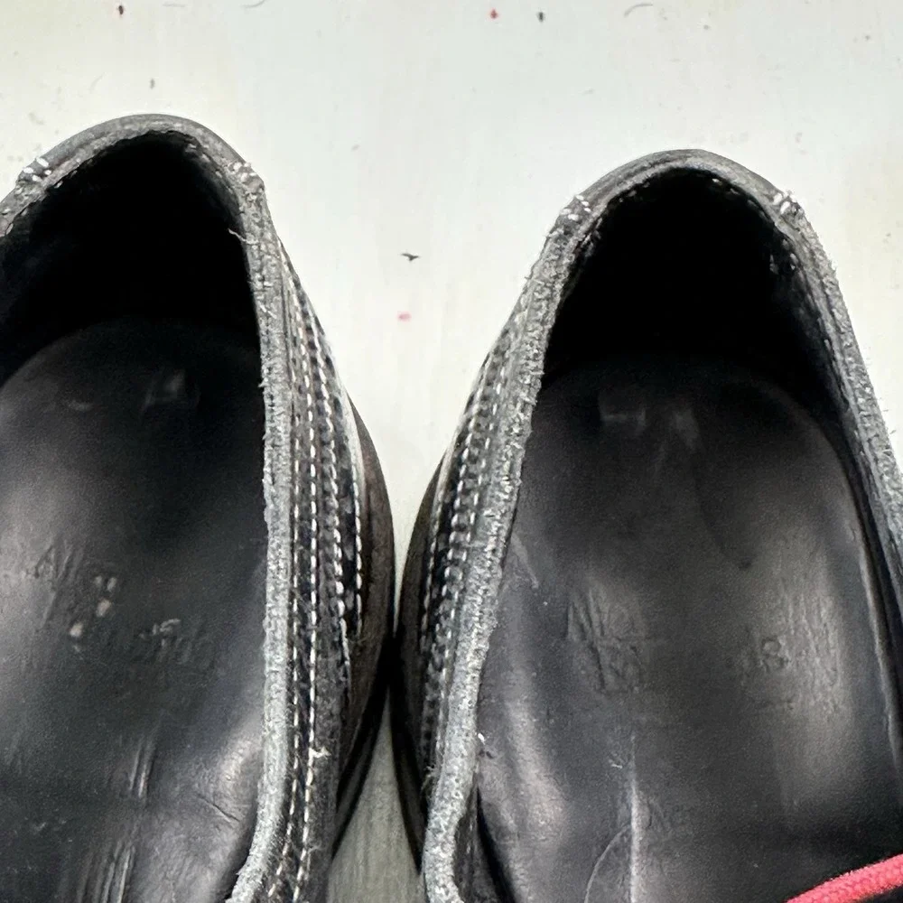 Allen Edmonds Neumok 4076‎ Shoes Men 11 D Leather Wingtip Navy Blue Oxford Dress
